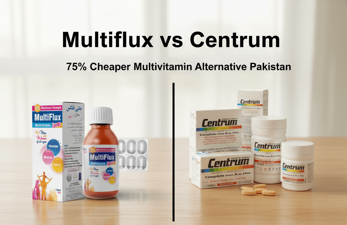 Multiflux vs Centrum: 75% Cheaper Multivitamin Alternative Pakistan